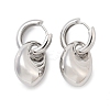 Nuggets Brass Hoop Earrings for Women EJEW-U057-06B-02P-4