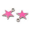 304 Stainless Steel Enamel Pendants STAS-M308-13P-02-2