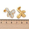304 Stainless Steel Butterfly Stud Earrings EJEW-S268-01G-B-6