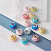 14Pcs 7 Colors Glass European Beads GPDL-YW0001-03-6