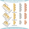 18Pcs 3 Styles 3 Colors Rack Plating Brass Pave Clear Cubic Zirconia Spacer Bars KK-GO0002-12-2