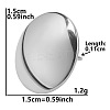 Flat Round 304 Stainless Steel Stud Earrings BW0286-1-1