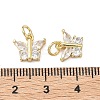 Brass Micro Pave Clear Cubic Zirconia Charms KK-F930-20G-3
