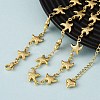 Beach 304 Stainless Steel Sea Animals Link Chain Necklaces for Women NJEW-G178-04G-01-1