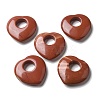 Natural Red Jasper Hollow Pendants G-C167-06E-1