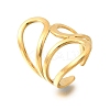304 Stainless Steel Cuff Rings for Women RJEW-M103-07G-2