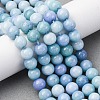 Ombre Effect Dyed Glass Beads Strands X-GLAA-T031-01O-02-2