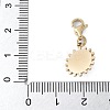 304 Stainless Steel Oval Pendant Decoration STAS-S165-04A-G-3
