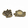 Tibetan Style Alloy Pendant Enamel Settings TIBEP-N010-010AB-RS-2