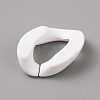 Spray Painted Acrylic Linking Ring OACR-WH0006-16N-2