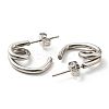 Non-Tarnish 304 Stainless Steel Knot Stud Earrings for Women EJEW-F319-02P-3
