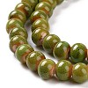 Handmade Fancy Antique Glazed Porcelain Ceramic Round Beads Strands PORC-L019-6mm-10-3