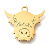 201 Stainless Steel Pendants STAS-R136-10G-1