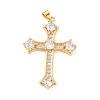 5Pcs Rack Plating Brass Micro Pave Cubic Zirconia Pendants ZIRC-SZ0003-72-1