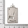 Brass Micro Pave Cubic Zirconia Pendants with Enamel KK-H458-01P-10-3
