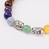 Stretch Buddhist Jewelry Multi-Color Gemstone Chakra Bracelets BJEW-JB01690-01-2