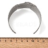 Summer 304 Stainless Steel Wide Cuff Bangles for Women Men BJEW-F511-01P-5