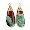 Natural Brazilian Agate Pendants PALLOY-JF01324-02-3