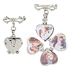 2Pcs Brass Brooches JEWB-FH00028-1