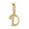 Brass Micro Pave Cubic Zirconia Pendants KK-M319-02G-D-1