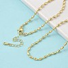 2.5MM Brass Rice Ball Chain Necklaces NJEW-P339-04G-2