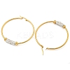 PVD Vacuum Plating 202 Stainless Steel Hoop Earrings EJEW-H003-44G-04-2