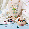 140Pcs 14 Style Transparent Baking Paint Glass Pendants LAMP-TA0001-02-8