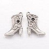Tibetan Style Alloy Pendant Rhinestone Settings X-TIBEP-24059-AS-RS-2