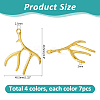 28Pcs 4 Colors Tibetan Style Alloy Pendants FIND-HS0002-15-2