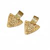 304 Stainless Steel Triangle Stud Earrings for Women WGC8486-01-2
