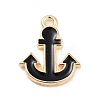 Light Gold Plated Alloy Enamel Charms ENAM-M219-07KCG-02-1