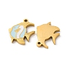 304 Stainless Steel Enamel Charms STAS-U060-02G-03-2