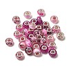 Printed Transparent Resin European Beads RESI-C063-03D-1
