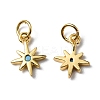 Rack Plating Brass Micro Pave Cubic Zirconia Pendants X-KK-P235-06G-1