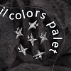Star Alloy Rhinestone Cabochons MRMJ-WH0075-114-18-1