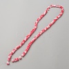 Two Tone Transparent Crackle Glass Beads Strands GLAA-TAC0016-12B-2