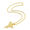 Clear Cubic Zirconia Gun Shape Pendant Necklace with Alloy Rope Chains LS-NJEW-E101-04G-2