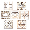 Undyed Natural Wood Filigree Joiner Links WOOD-GF0001-33-1