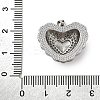 Brass Micro Pave Cubic Zirconia Pendants KK-C091-02D-PG-3