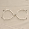 Alloy Heart-shaped Magnetic Braided Rope Bracelets for Couple Girlfriends WG59636-03-1