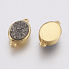 Druzy Resin Links connectors G-F564B-07G-2