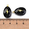 Natural Obsidian Pendants G-B089-01G-01-3