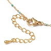 Brass Enamel Cable Chain Necklaces X-NJEW-JN02920-03-3