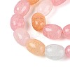 Baking Paint Crackle Glass Beads Strands DGLA-N019-01A-02-3