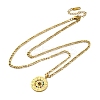 304 Stainless Steel Colorful Rhinestone Zodiac Pendant Necklaces for Women NJEW-U032-02G-4