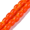 Handmade Lampwork Chevron Beads Strands LAMP-K041-01B-22-1