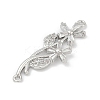 Brass Clear Cubic Zirconia Connector Charms LS-KK-Z094-06P-03-2