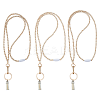 Wood Name Card Straps HJEW-FH00045-1