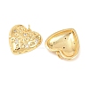 Brass Micro Pave Clear Cubic Zirconia Pendants KK-C166-01G-2
