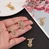 5Pcs Eco-Friendly Brass Micro Pave Cubic Zirconia Pendant ZIRC-SZ0001-96-3